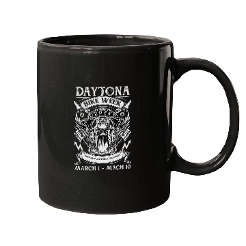 Discover 2024 DAYTONA BEACH BIKE WEEK CHECKERED FLAG DESIGN 1 Mugs