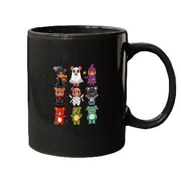 Discover Bear Pet Bear Spooky ghosts BooJee Horror Pumpkin Bear Halloween Mugs
