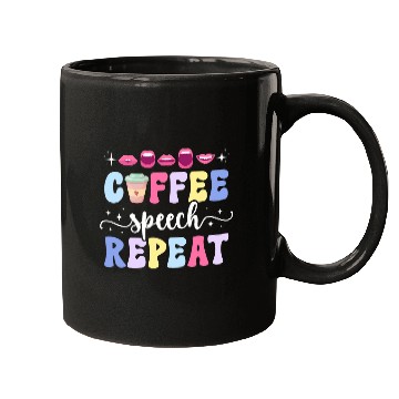 Discover Coffee Fun Speech Repeat SLP Speech Language Pathologist 1 Mugs