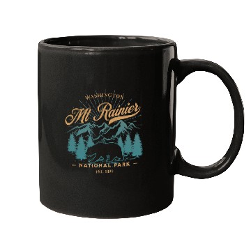 Discover Bear Pet Mount Rainier National Park Bear Souvenir Mugs