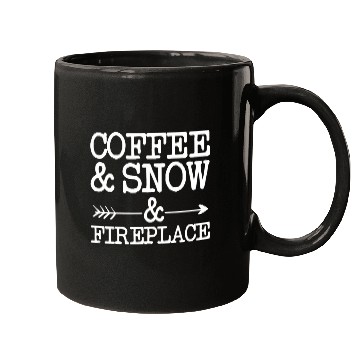 Discover Coffee Fun and Snow and Fireplace Mugs