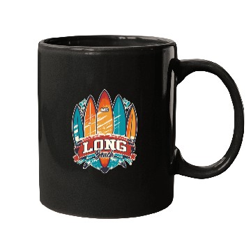 Discover FIVE vintages SURFBOARDS Long Beach MS Mugs