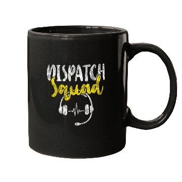 Discover 911 Dispatcher Thin Gold Yellow Line Dispatch Squad 1 Mugs