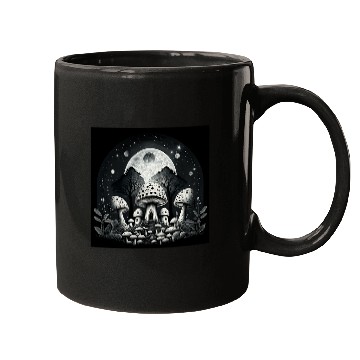 Discover Gothic Mushroom Celestial Imagery Mugs