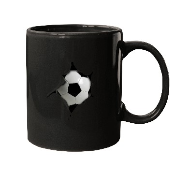 Discover Soccer Lovers Ripped Fabric Creative Design Awesome Mugs