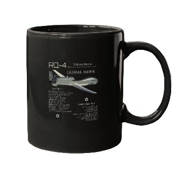 Discover Global Hawk Drone RQ4 UAS Unmanned Aircraft US Military Mugs