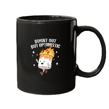 Discover Burnt Out But Optimistic Funny Marshmallow For Camping Mugs