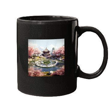 Discover Circular Oasis Korean Serenity Amid Reflective Waters Mugs