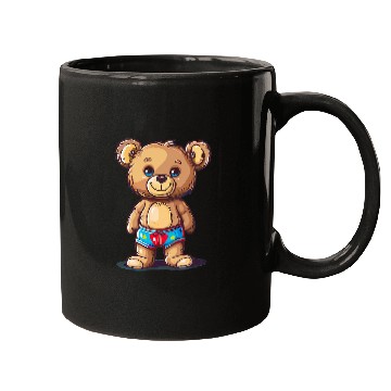 Discover Bear Pet Teddy Bear with swimming trunks for Pool Weather Lovers Mugs