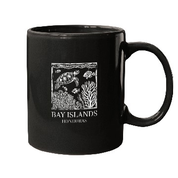 Discover Turtle Pet Coral Reef Turtle Bay Islands Mugs