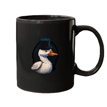 Discover Duck Pet Wearing Fancy Top Hat 3 Mugs