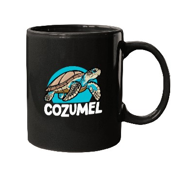 Discover Turtle Pet Cozumel Mexico Sea Turtle Colorful Boys Girls Toddler Mugs