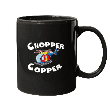Discover Chopper Copper Police Helicopter Funny Police Officer Mugs
