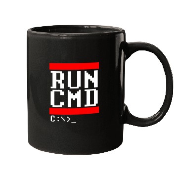Discover Funny Nerdy Run CMD DOS Command Prompt Computer Programmer Mugs