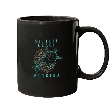 Discover Turtle Pet Coral Starfish St Pete Beach Florida Mugs