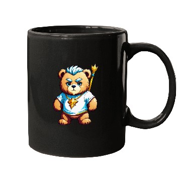 Discover Bear Pet Zeus Greek God of Lighting Thunder Teddy Bear Cartoon 2 Mugs