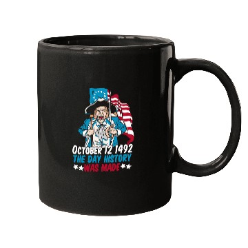 Discover Columbus Day Flag Us Christopher 1492 Mugs