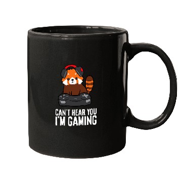 Discover Panda Pet Red Panda Gaming Cant Hear You Im Gaming Game Player Mugs