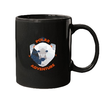 Discover Bear Pet Polygonal Cute Polar Bear Save The North Pole Climate Change Mugs