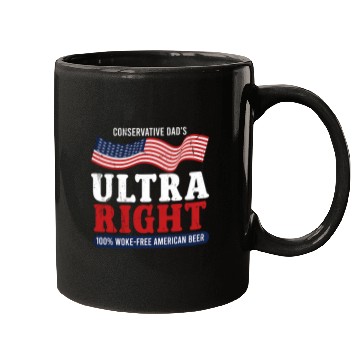 Discover Beer Fun Conservative Dad s Ultra Right 100 Work frees American Beer 7 Mugs