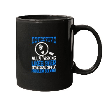 Discover Detective Multi Tasking Problem Solving Distressed Design Mugs