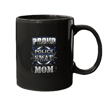 Discover Police Job Proud Police SWAT Mom Graphic Mugs