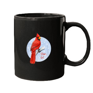 Discover Bear Pet Bear DE Pride Red Cardinal Birder Birdwatching Mugs