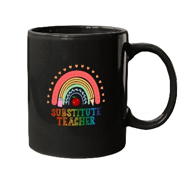 Discover Substitute Teacher Rainbow Substitute Teaching Mugs
