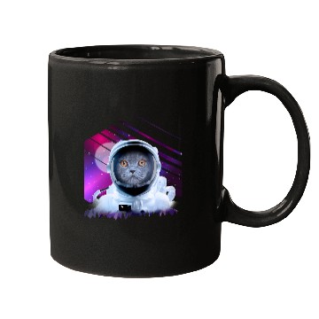 Discover Astronaut Cat Astronomy Galaxy Cat Astronaut Mugs