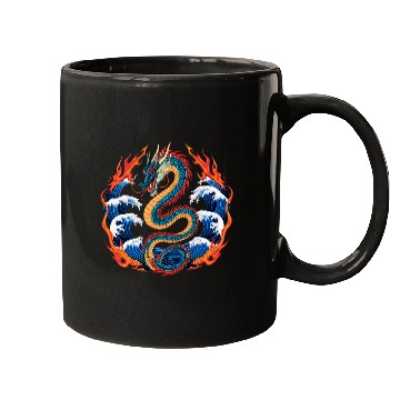 Discover Dragon Pet Chinese Art Mens Womens Year Of The Dragon 4 Mugs