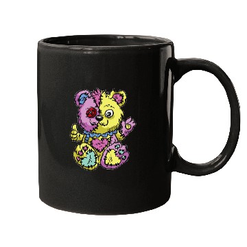Discover Bear Pet Gothic pastel ripped teddy bear Voodoo goth kawaii Comic Mugs