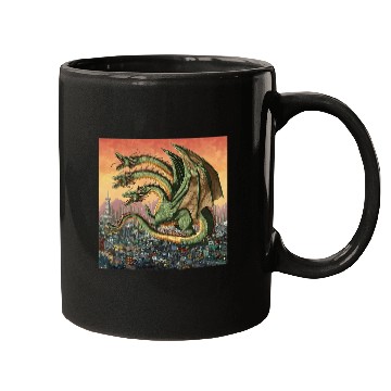 Discover Dragon Pet King Ghidorah Art Sunset Japanese Kids Men Mugs
