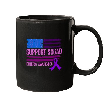 Discover Support Squad Purple ribbon for epilepsy awareness month Mugs