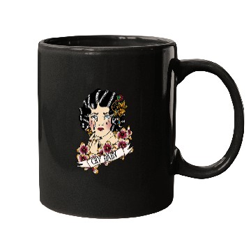 Discover Cry Baby American Traditional Old School Lady Tattoo Mugs