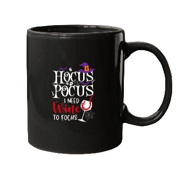 Discover Wines Fun Hocus Pocus I Needed Wines To Focus Funny Wines Halloween 2 Mugs