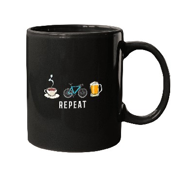 Discover Beer Fun Biking Coffee Go Cycling Beer Repeat Funny Biker Cyclists Mugs