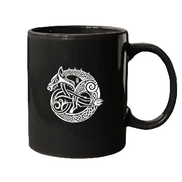 Discover Fenrir Celtic Knot Viking Inspired Mugs