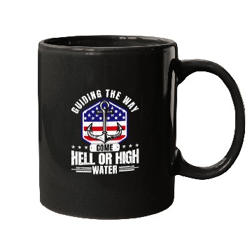 Discover Coast Guard Guiding The Way Come Hell Or High Water US Flag Mugs