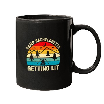 Discover Getting Lit Camp Bachelorette Bride Bridesmaid Camping Mugs