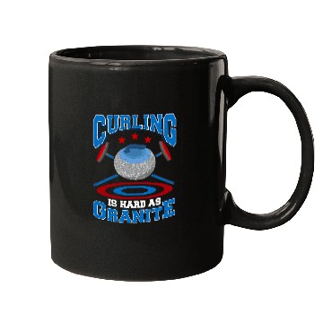 Discover Curling is Hard As Granite Curling Mugs