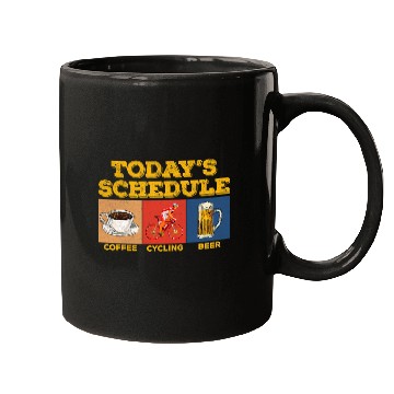 Discover Beer Fun todays schedule coffee cycling beer cycle Mugs