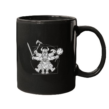 Discover Leonardo Da Vinci Vitruvian Man Viking Valhalla Mugs