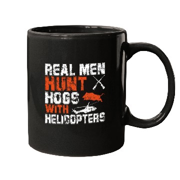 Discover Hog Hunter Wild Boar Hunting Hogs with Helicopters Mugs