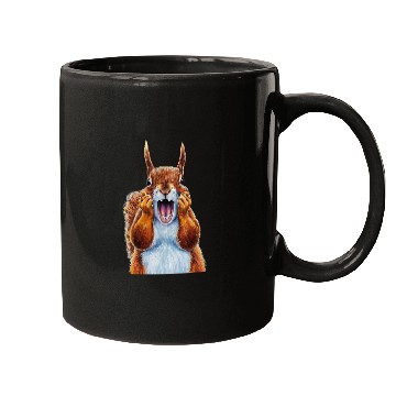 Discover Squirrel Pet Expressionist Scream Squirrel Lovers Artistic 2 Mugs