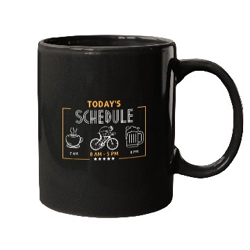 Discover Beer Fun Today s Schedule Coffee Cycling Beer Funny To Do List Men Mugs
