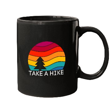 Discover Hiking s Take a Hike Retro Design Camping Mugs