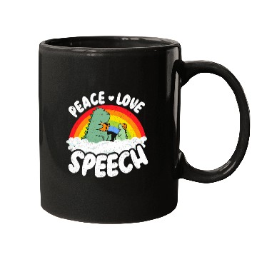 Discover Peace Love Speech Therapy Speech Language Pathologist SLP Mugs