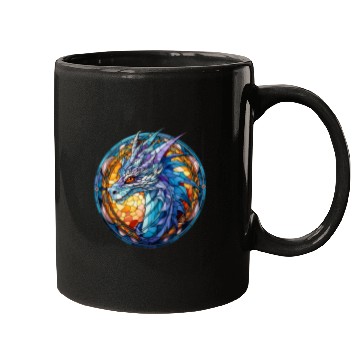 Discover Dragon Pet Stained Glass Dragon 4 Mugs