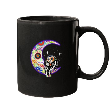 Discover Sloth Pet Dia de Los Muertos Skeletons Sugar Mugs