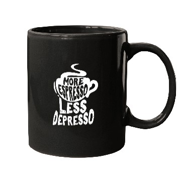 Discover Coffee Fun Maker Merch more Espresso less Depresso Coffee Snob Mugs
